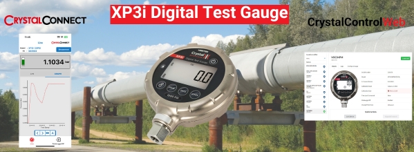XP3i Digital Pressure Gauge, CrystalConnect Mobile Application, CrystalControlWeb Cloud Software